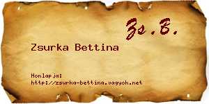 Zsurka Bettina névjegykártya